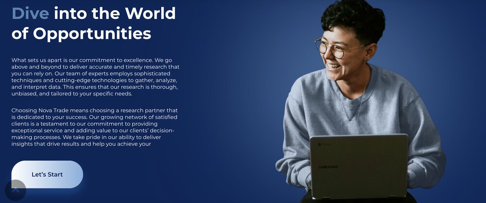 Nova trade page screenshot