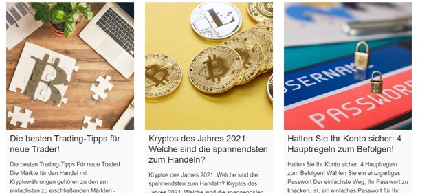 Coinmaxis Das Wissensangebot des Brokers
