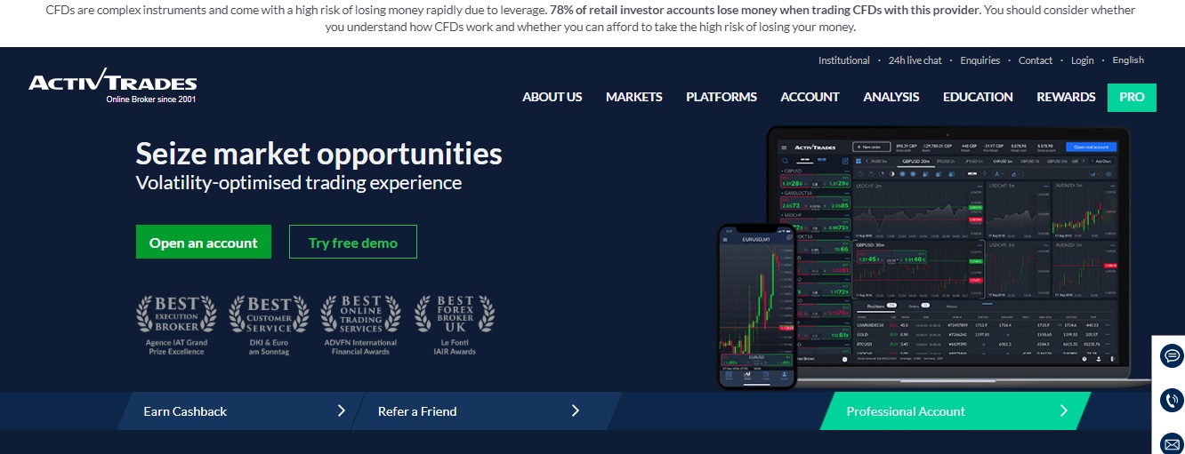 ActivTrades website