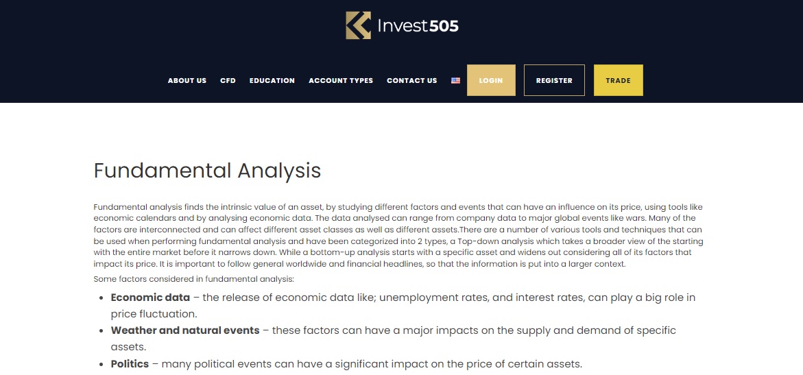 Invest 505 education
