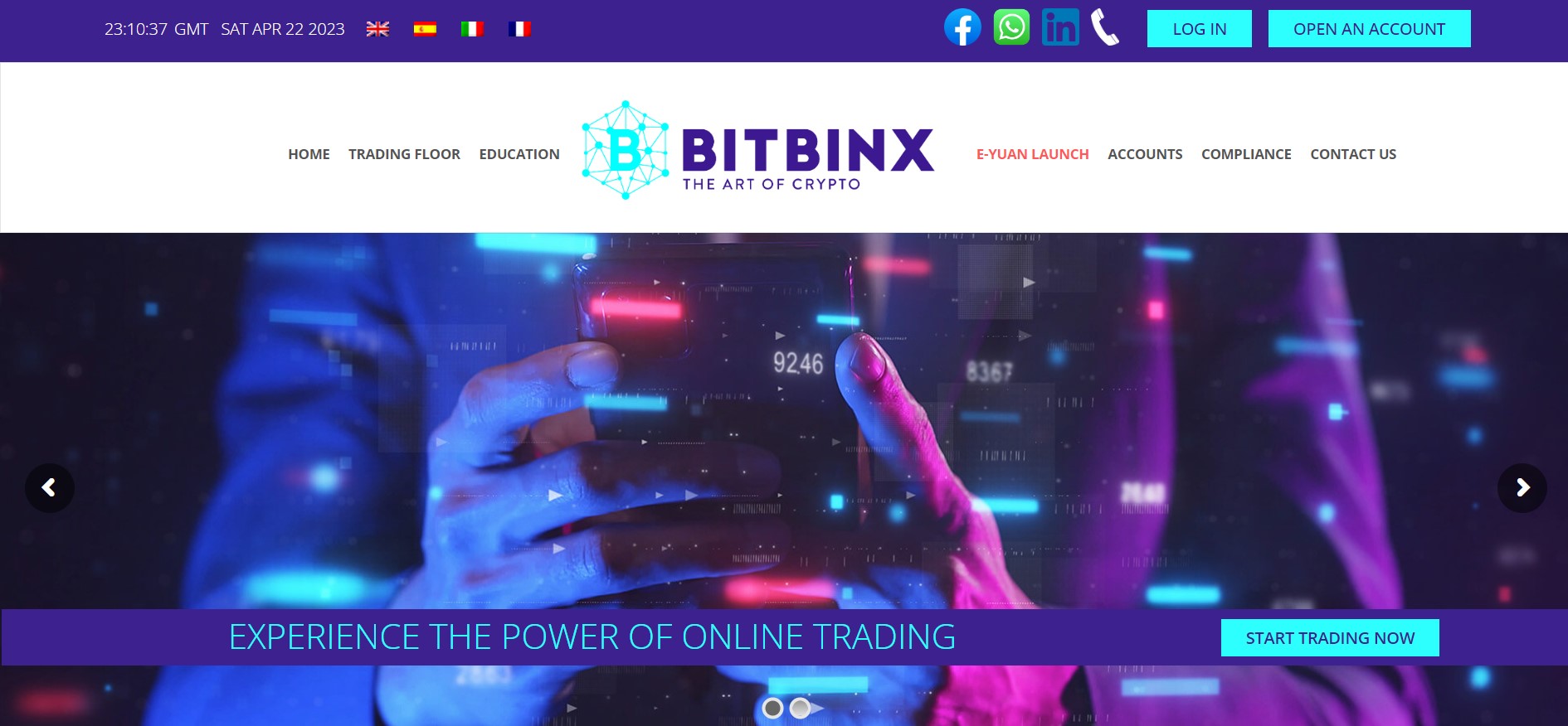 BITBINX website