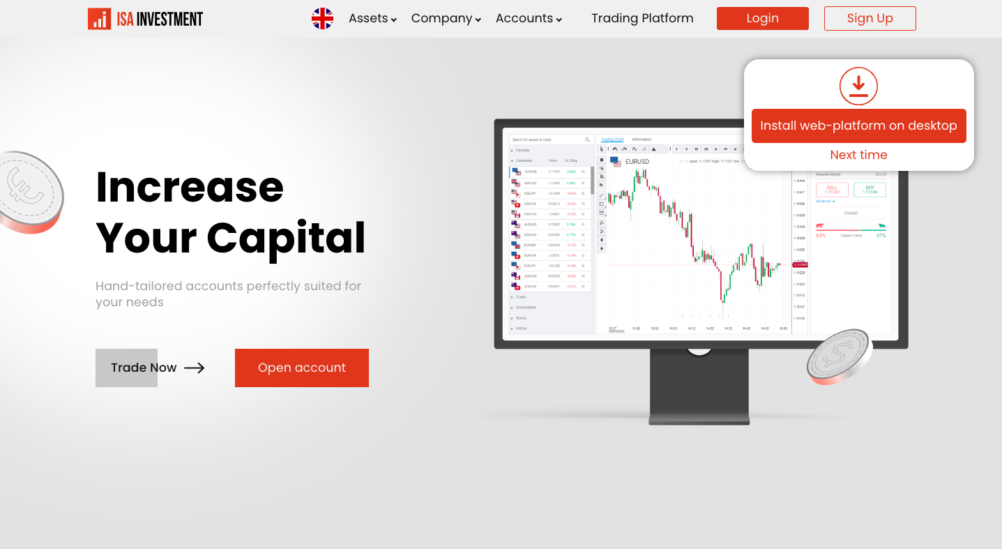 ISA Investment trading platform